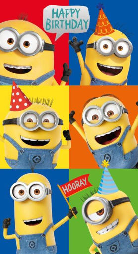 Picture of MINIONS HAPPY BIRTHDAY CARD